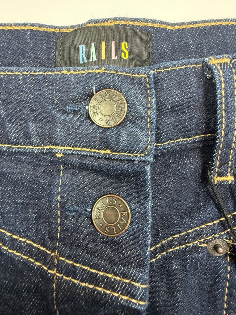 Rails High Waisted Mini Skirt Denim 31 Midnight Blue NWT - Picture 8 of 12